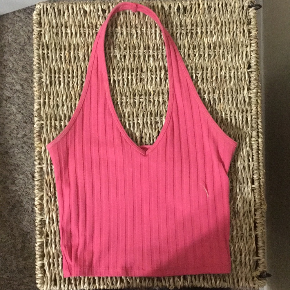 Pink halter top